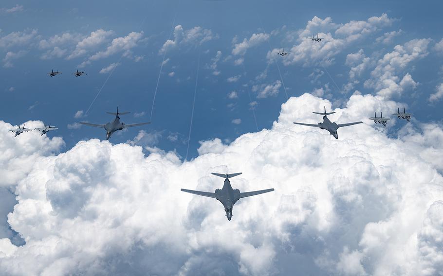 Six B-1 And B-2 Bombers Conduct Simultaneous Missions Over Sea Of Japan ...